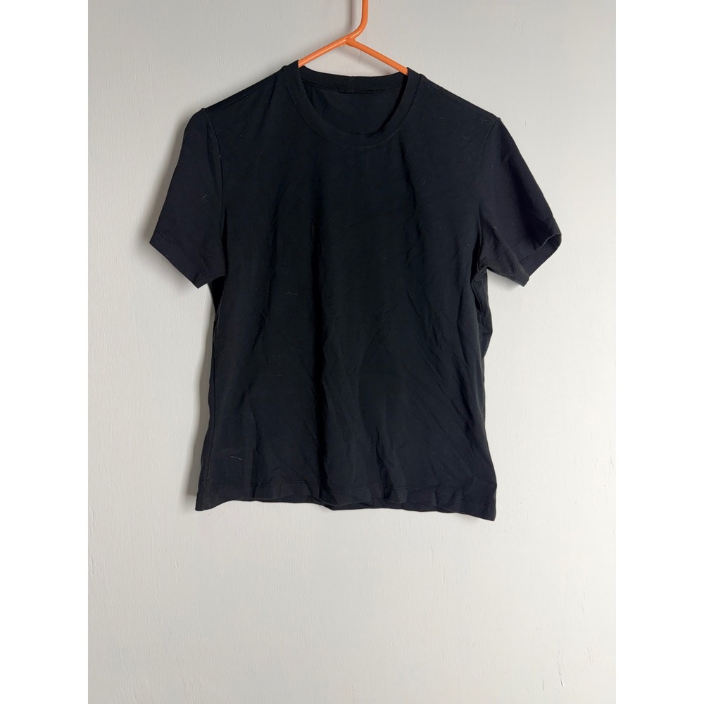 Danskin Black Short Sleeve Crew Neck T-Shirt Style 6542 Adults Large Made in USA